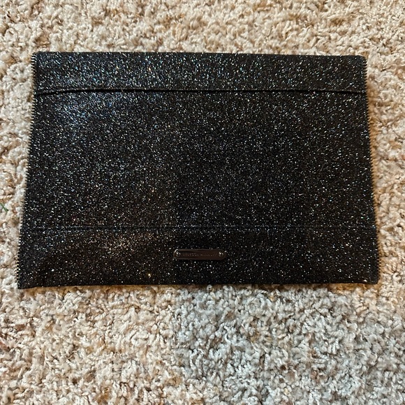 Rebecca Minkoff Glitter Leo Saffiano Leather Envelope Clutch Bag Wallet NWT - Picture 3 of 7